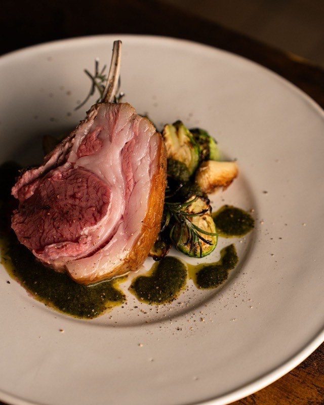 Herb-Crusted Lamb with Greek Lemon Potatoes